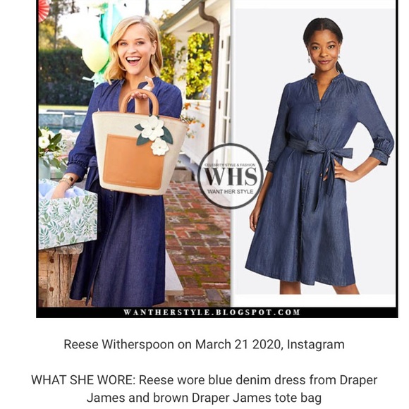 Draper James chambray Belted shirtdress excellent like new condition size 8 - Picture 15 of 15